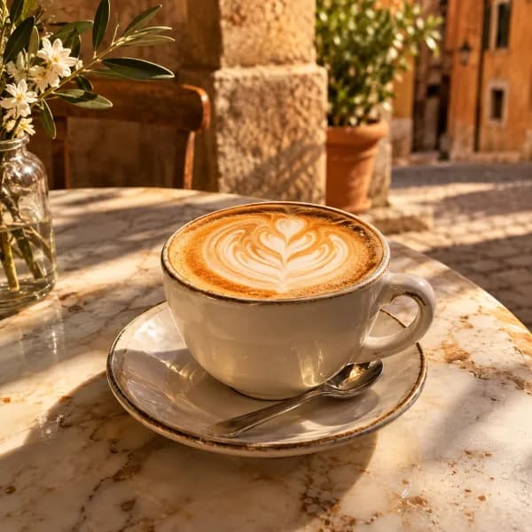 Italian café heritage inspiring Nice Day cappuccino