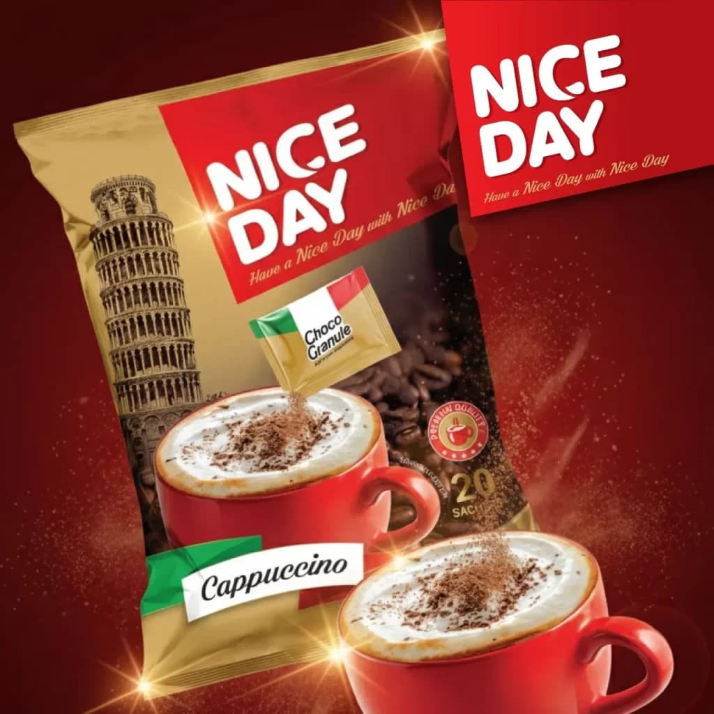 Sharing Nice Day cappuccino with friends